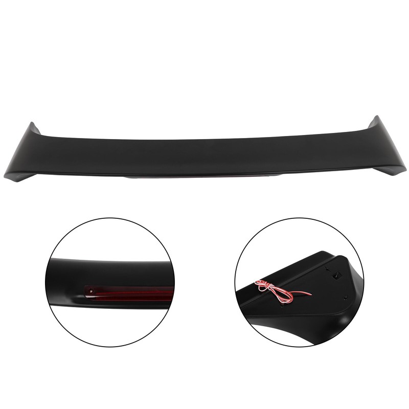 ECCPP Rear Trunk Spoiler Wing With 3rd Brake Light ABS