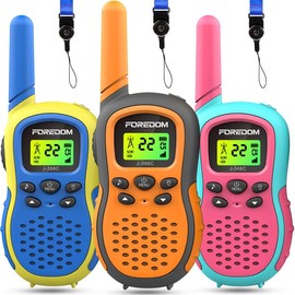 FOREDOM J388C Kids Walkie Talkies 2 Pack/3 Pack, Walkie Talkie Toys for Boys Girls with Flashlight - Color: Blue, Pack: 2 Pack