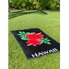 Red Hibiscus Towel, 2 Sizes - Size: Jumbo