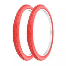 PRO+ TIRES 26 x 2.125 Red P-123A PAIR (2 PCS)