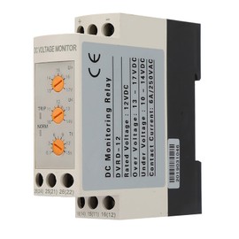 Nimomo Voltage Monitoring Relay, DC 12 V Surge and Undervoltage Protection Relay, Surge Protection, Surge Protection, Surge Relay, Surge and Undervoltage Protection Device, 35 mm Guide Rail