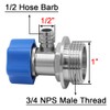 Joywayus Drain Valve Vent Valve 3/4" NPS Male x 1/2"