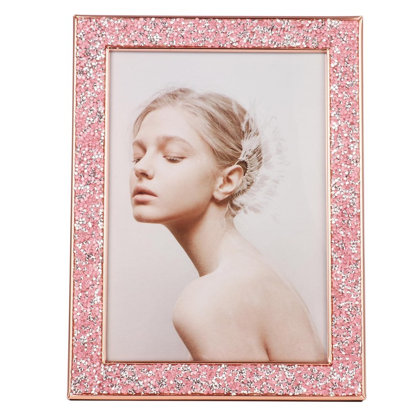 Baseo Rhinestone Picture Frame 5x7, Bling Diamond Photo Frame, Made