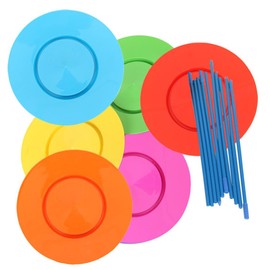 Plate Turner Set (x6), Sprinkle Plate (with Stick), Beginner, Beginner, Tool, Smooth Turner (Pink, Orange, Green, Blue, Red, Yellow)