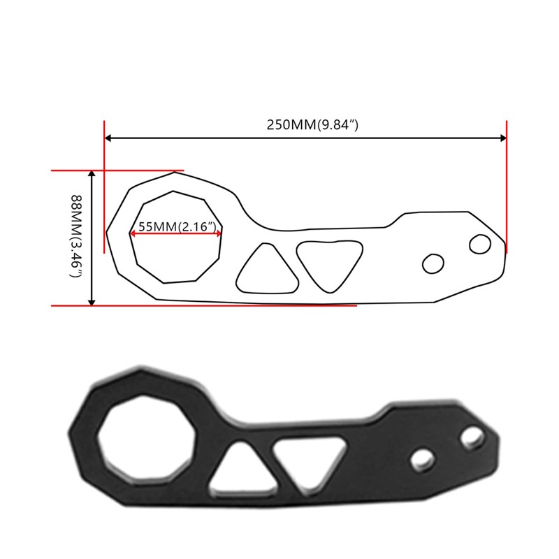 VEHSUN Tow Hook, For Cars, High Strength, Rear Aluminum, Racing