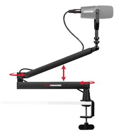 Gator Frameworks Low-Profile Series Premium Broadcast, Podcast, and Streaming Boom Arm, Fully Adjustable (GFWMICBCBM2500)