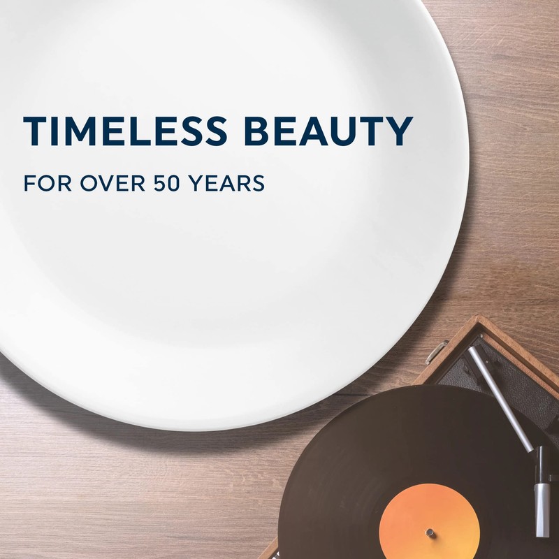 Corelle Vitrelle 6-Piece Dinner Plates Set, Triple Layer Glass and