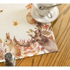 Artoid Mode Trees Deer Birds Autumn Tablecloth, Seasonal Table Linen,