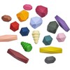 QINGBAO 18 PCs Wooden Sorting Stacking Rocks Balancing Stones,Educational Preschool