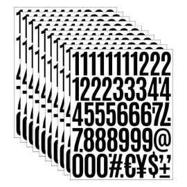 540 PCS Number Stickers, 2", Self-Stick Small Number Decals, Water Resistant Vinyl Numbers Stickers for Office, Classroom, Organizing Books, Bottles, Shelves, Retail Pricing (2", Black)