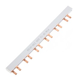 PIN Type Copper Busbar, Conductivity Line 63А 2P 12 Way for Circuit Breaker Distribution Box 230-415V