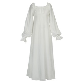 daizbella Medieval Renaissance Chemise Dress White Retro Medieval Dress Renaissance Costume for Women