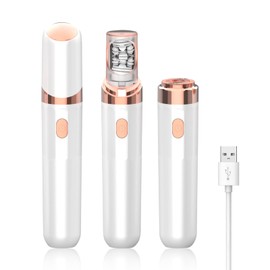 Epilators Hair Removal for Women - Smooth Glide Epilator and Removal 2-in-1 - Mini Size Epilating Plucker for Face Armpits Back Portable Smooth Skin Hair Free Epilation System (White)