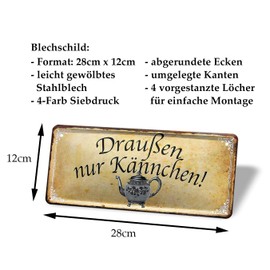 Tin Sign Outdoor Only Jug - Notice Sign Coffee Tea Drinker - Metal Sign for Tasting Set, Gift Set - Decoration for Kitchen, Coffee Shop, Pub, Restaurant, Cafeteria, Coffee House, Cafe - 28 x 12 cm