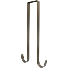 12 Inch Christmas Wreath Hanger Hooks Over Door Metal Hooks Practical Clothes Towel Hanger Hooks for Christmas Front Door Decorations -Premium Sturdy Metal (Bronze)