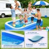 200cm Alberca Inflable Rectangular Piscinas Con Dos Flotador Azul