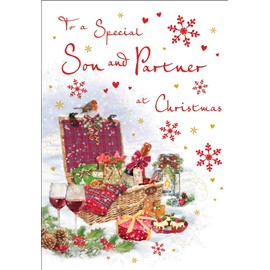 Piccadilly Greetings Traditional Christmas Card Son & Partner - 9 x 6 inches - Regal Publishing