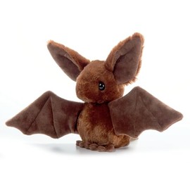 The Petting Zoo Bat Stuffed Animal Plushie, Gifts for Kids, Scoopz Wildlife Animals, Brown Bat Plush Toy 8 Inches