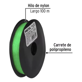 Pretul Carrete Con 100 M De Hilo Para Pesca Verde Calibre 0.40 Mm