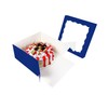 qiqee qiqee 12x12x6 Cake Box, 18 Sets Deep Blue Cake