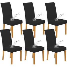 Maxgeen Fundas de Sillas de Comedor 6 Piezas,Fundas para Sillas Elasticas y Impermeable,Cubre Sillas Protector y Decorativo,Fundas Extraíbles y Lavables para Sillas de Comedor,Comedor,Cocina