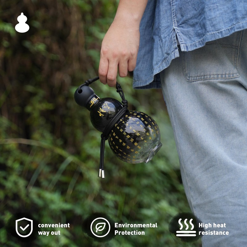 Kearnybo Gourd Water Bottle Tritan BPA-Free 210°F Heat Resistant -