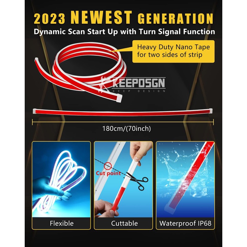 KEEPDSGN For Honda Ridgeline Car LED Hood Light Strip with