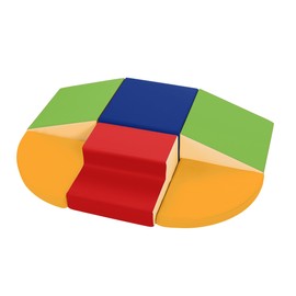Hoohtoot Foam Climbing Blocks for Children: 6-Piece Soft Play Set - PU Leather Climbing and Crawling Toys - Indoor Learning Gym - Child Play Structure for Birthday Gifts