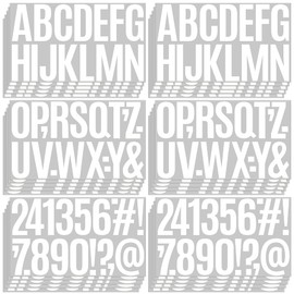 520 PCS Letter Stickers 30 Sheet Large Mailbox Numbers and Letters,Self-Adhesive Vinyl Waterproof Alphabet Stickers for Mailbox Window Door Sign Car Poster Bulletin Board Classroom Decor(White,3 Inch)