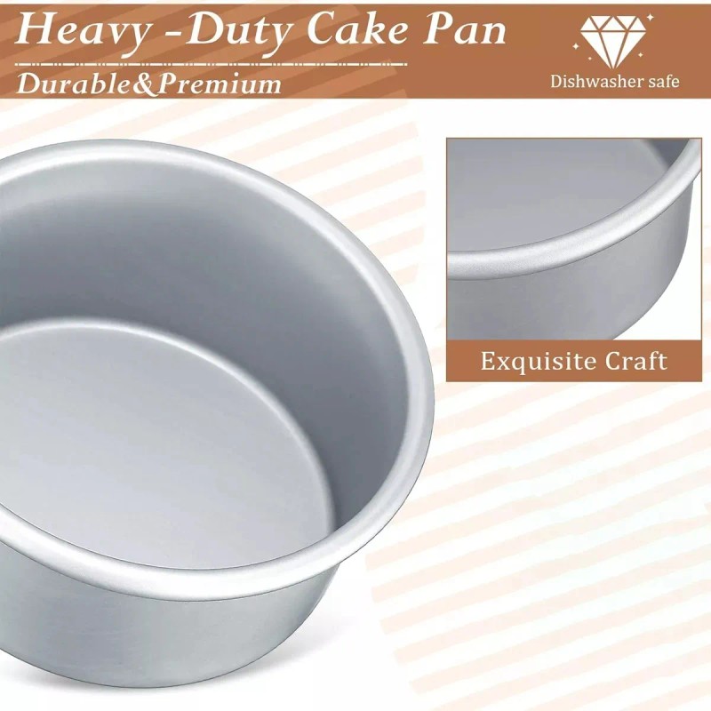 Molde Pastelero Redondo Para Repostería De Aluminio 12piezas
