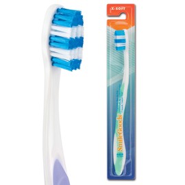 Practicon SmileGoods A424 Toothbrush, 42 Tuft, Extra Soft Bristle, Individually Packaged Toothbrushes, Assorted Colors, Bulk Pack of 72