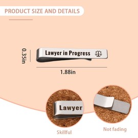 Attorney Tie Clip for Lawyer Gifts for Men Law School Graduation Gifts for Son Grandson Law Students Gift for Men Attorney Birthday Present for Dad Grandpa Fathers Day Gift for Lawyer Tie Clip