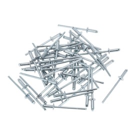 RATCHROLL 50 Pcs Dome Head Large Flange Blind Rivets 3mm Grip Diameter 8mm Grip Length 6mm Flange Diameter Silver Tone Iron