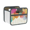 Folding storage box with handles and one compartment with two