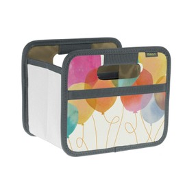 Folding storage box with handles and one compartment with two elasticated mesh pockets. Ideal for tidying, storage, transport. Customisable, Balloons
