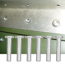 Pack of 100 Gb867 M4 Flat Head Full Rivets, Full Aluminium Rivets, Aluminium Rivets, A-Frapper Tete Plate, Aluminium Rivets, Flat Head Full Rivet (M4 x 20)