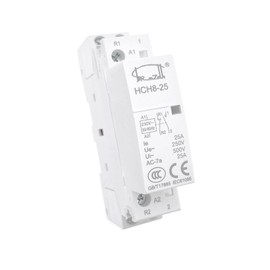 JZK AC Home Contactor AC 220V-250V 25A 1 Pole Normal Open (NO) 1 Pole Normal Close (NC) with 35mm Rail Mount for household building power appliance