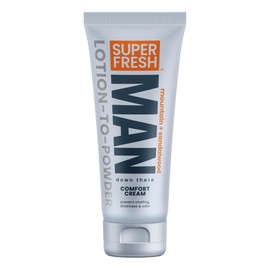 Super Fresh Ball Deodorant Powder Lotion Comfort Cream for Man Parts Groin Butt and Body Hygiene Controls Odor Stops Chafing and Itch Absorbs Sweat Aluminum Free Formula in 4 oz Tube