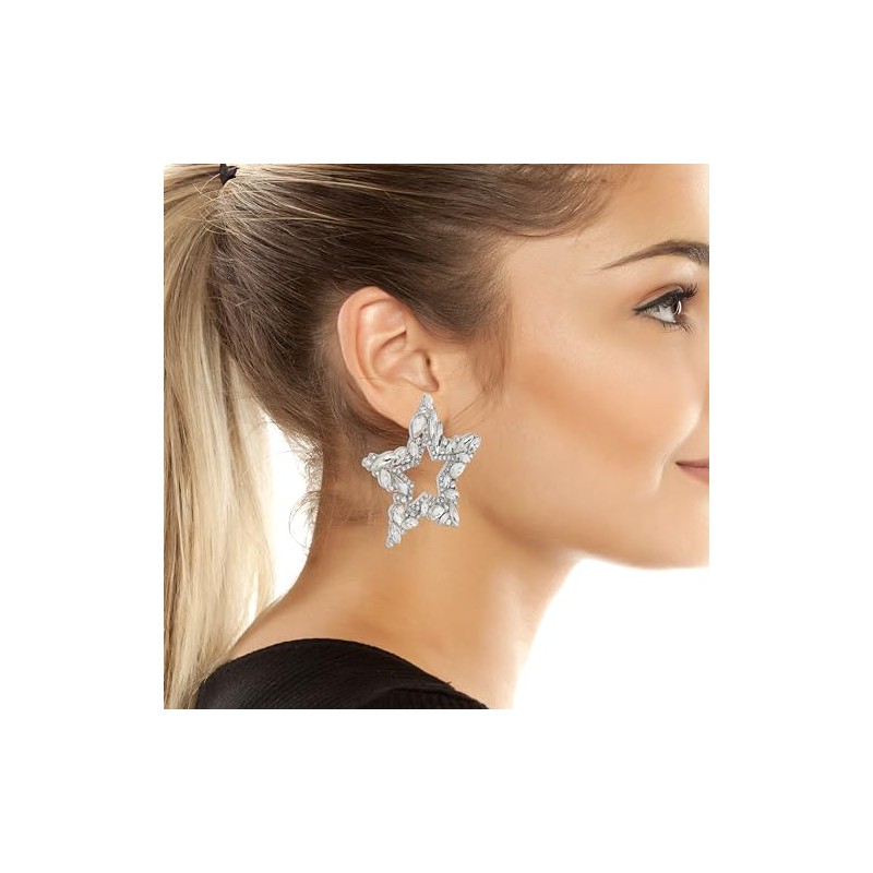 Betsey Johnson Womens Open Star Post Earrings