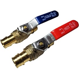XFITTING 3/4" Pex A Expansion Ball Valve, Red/Hot and Blue/Cold 29-5-3&4 (2)