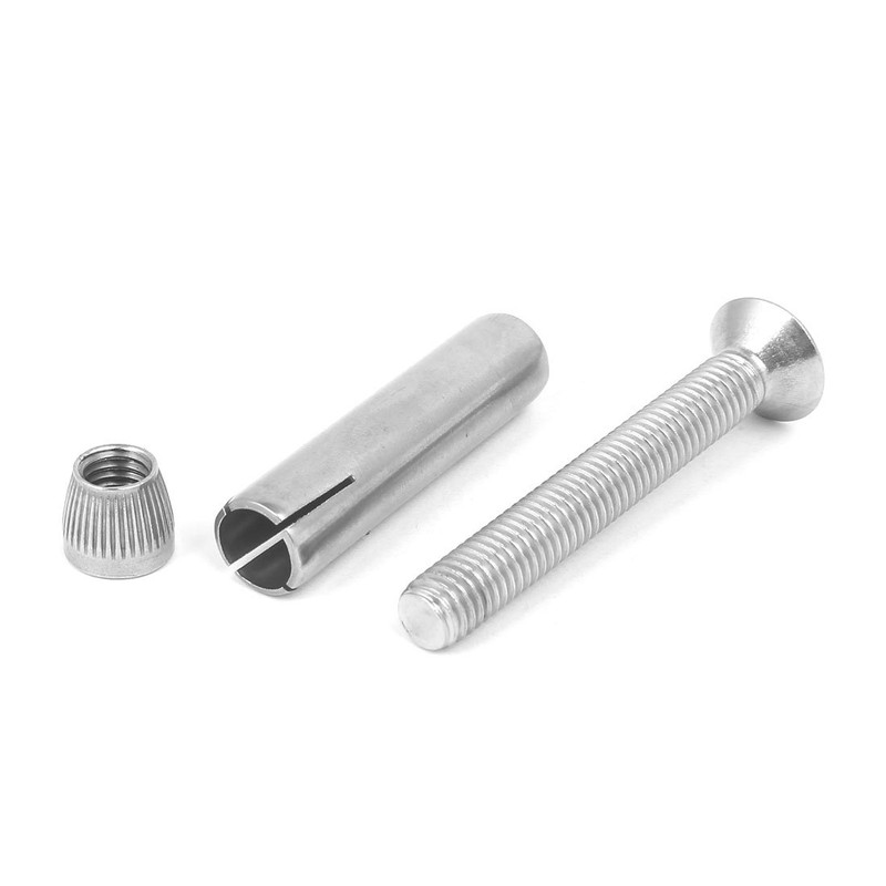 Sourcingmap M8 x 60mm 304 Stainless Steel Countersunk Head Sleeve