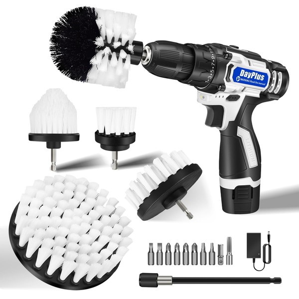 8 Pcs Drill Brush Attachment Set-Car Interior Detailing Kit, Power