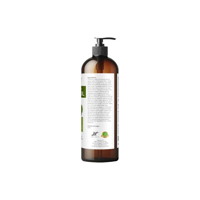 Aceite De Ricino Orgánico Certificado Usda, Cabello- Velona