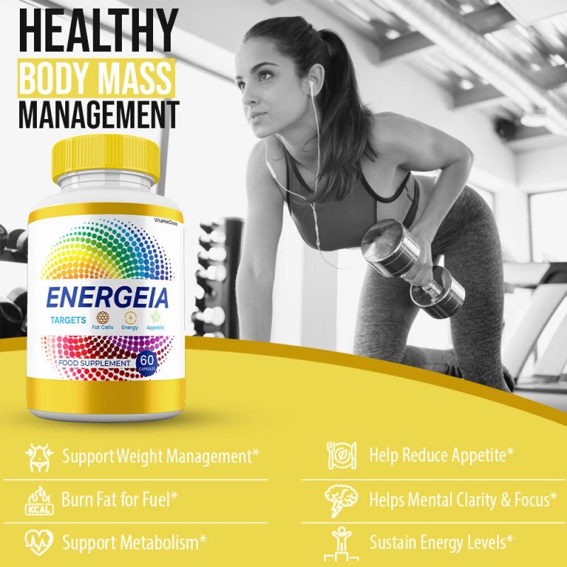 Energeia Capsules, Maximum Strength Formula, Energia Pills Supplement (1 Pack)