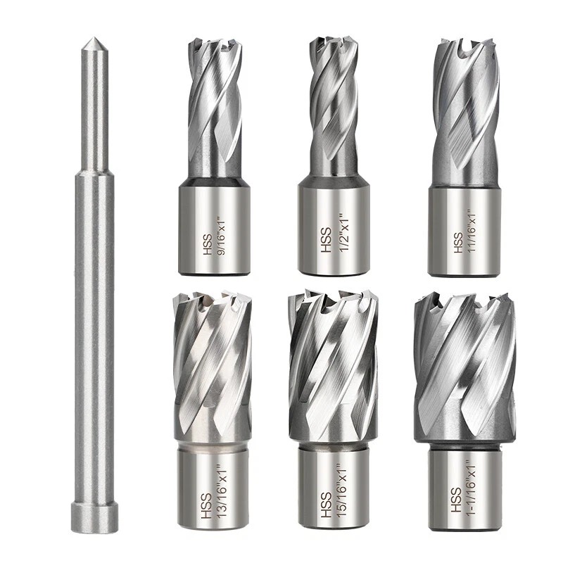 XCAN Annular Cutter Set 6 Pcs Weldon Shank 3/4” Cutting