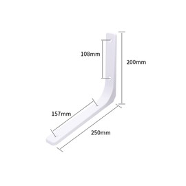 FEEIMOL Pack of 2 Heavy Duty Shelf Brackets, Shelf Brackets, Wall Brackets, Angle Brackets, 90 Degrees, L-Shape Shelf Brackets, Supports for Corner Shelf, Wooden Furniture, White, 25 x 20 cm