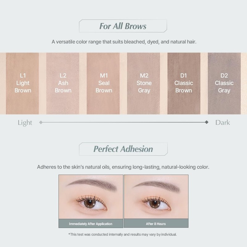 Heart Percent Dot on Mood Edge and Flat Eyebrow Pencil