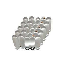 KOKOPROS Blank Skateboard Kokanee Fishing Dodgers, 4-3/4" Length, Chrome, 25-Pack