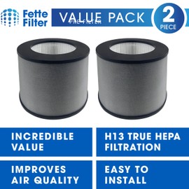 Fette Filter - HSE600 Replacement H13 True HEPA Filter Compatible with HARMONY 600 for Air Purifier Model HSE600 4-stage filtration system. Includes 2 Replacement Filter.