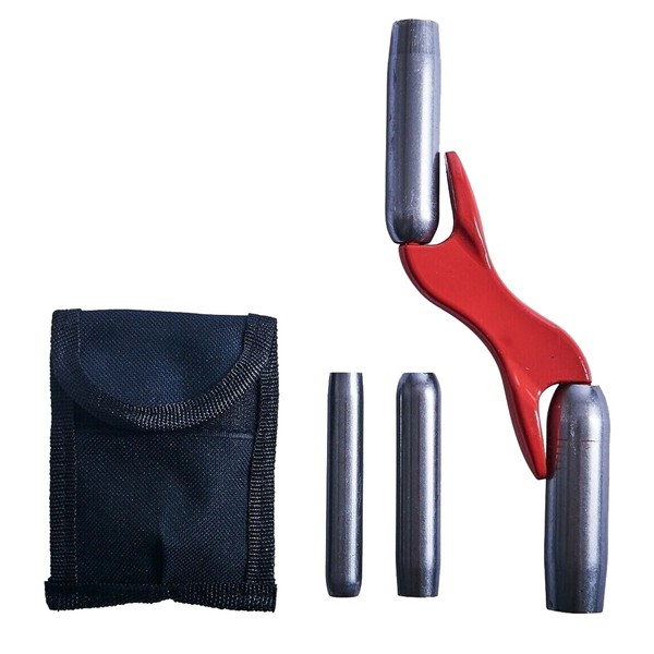 ebuyerfix 4 Pcs Interchangeable Brick Builder Barrel Jointer Storage Pouch Included Cast Aluminum Handle with Increased Knuckle Room 1/2" 5/8" 3/4" 7/8"